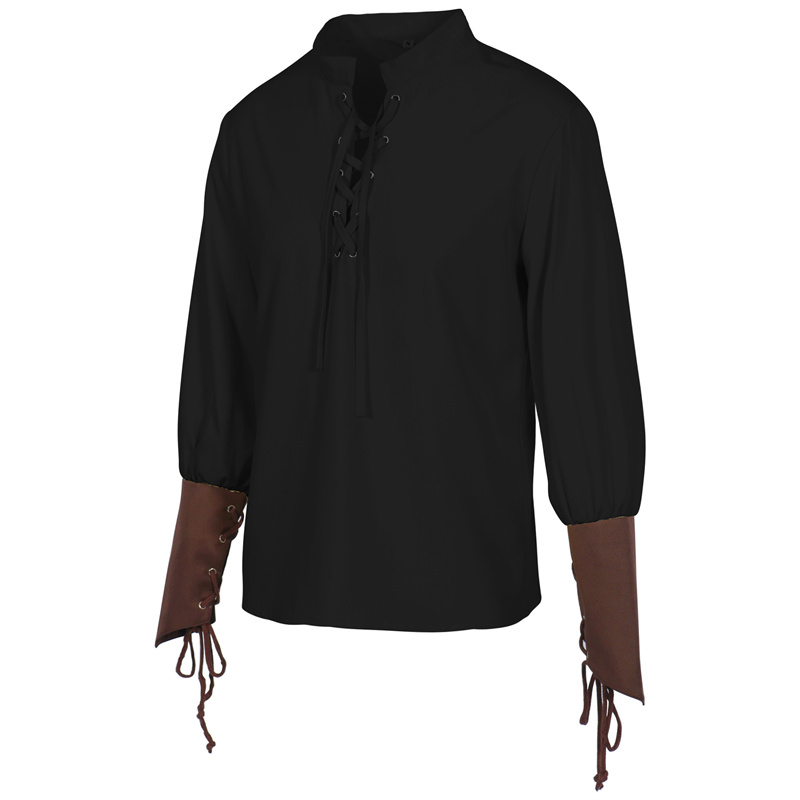 Men's Medieval Pirate Shirt Re - Medieval Gothic Lace Up Pirate Shirt review and price