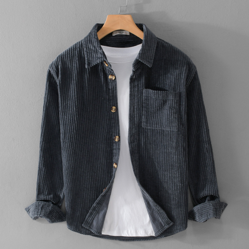 2026 New Men's Corduroy Shirt  - Corduroy Button Up Shirt Men review and price