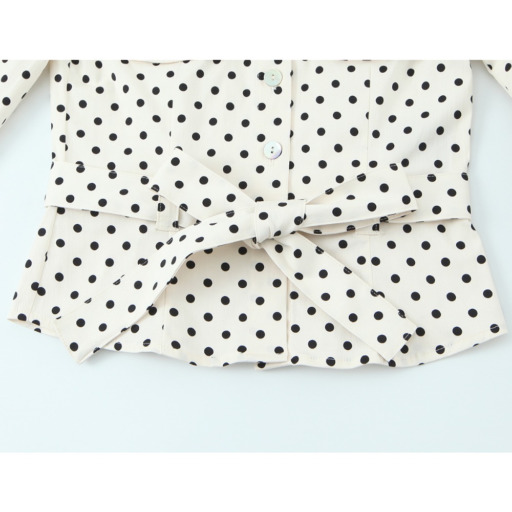 Elegant Chic Fitted Polka Dot  - Jackets review and price