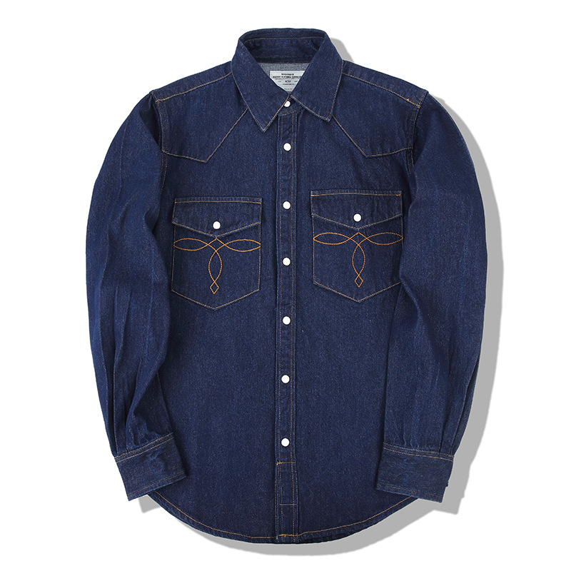 American Wash Vintage Denim Sh - Mens Western Denim Pearl Snap Shirt review and price