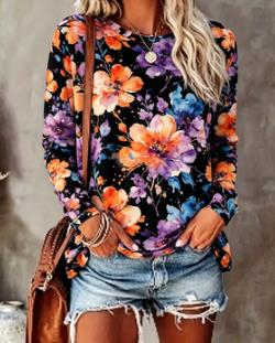 Women's Floral Print Top Navy  - T-Shirts review and price
