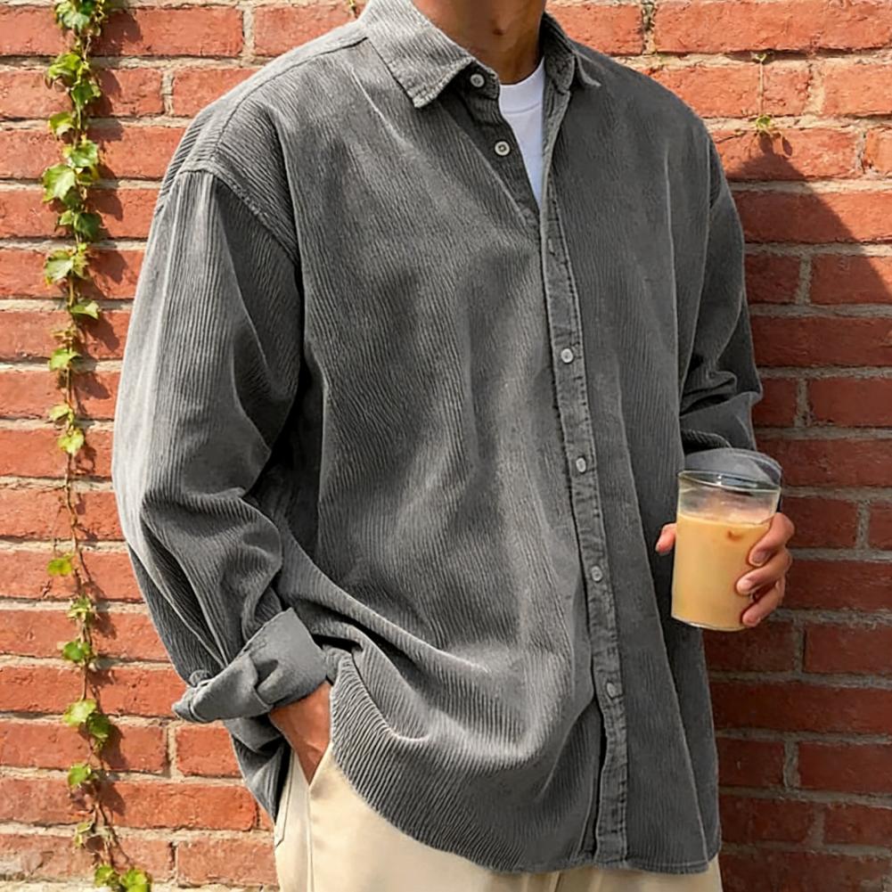 New Men's Corduroy Shirt Relax - Corduroy Button Up Shirt Men review and price
