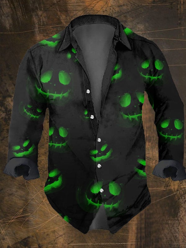 Halloween Men's Dark Skull Pri - Vintage Hawaiian Floral Shirt review and price