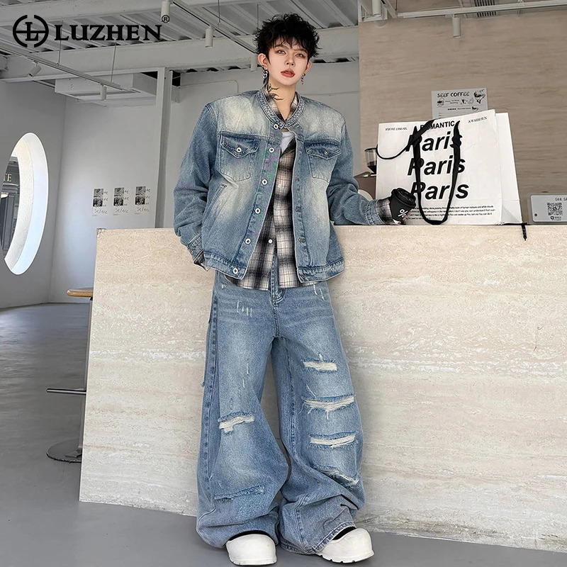 LUZHEN 2026 Autumn Vintage Was - Jeans review and price