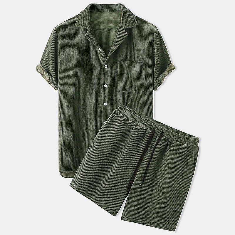 2025 New Men's Summer Corduroy - Corduroy Button Up Shirt Men review and price