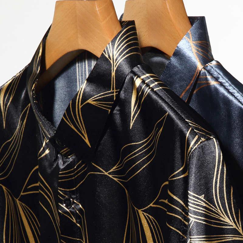 Summer 2022 Men's Silk Clothin - Mens Satin Silk Dress Shirt review and price