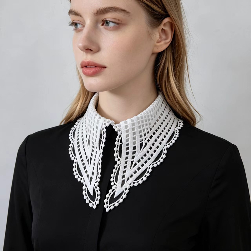 Lady White Ruffled False Colla - Shirts review and price