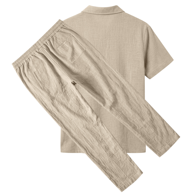 Men's 2 Piece Polo Set Short S - Mens Linen Shirt Long Sleeve review and price